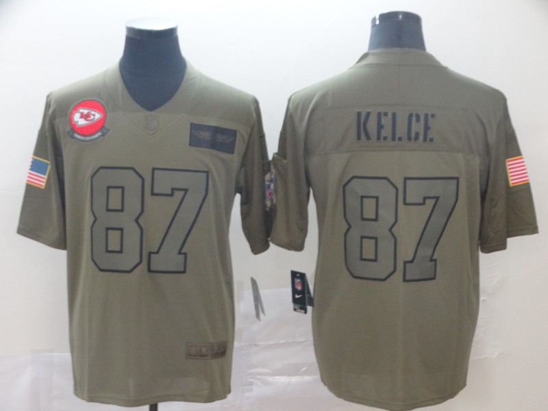 Men's Kansas City Chiefs Travis Kelce #87 Brown Jersey